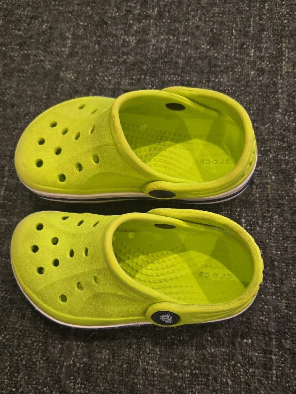CROCS Kids Lime Green Clog Sandals